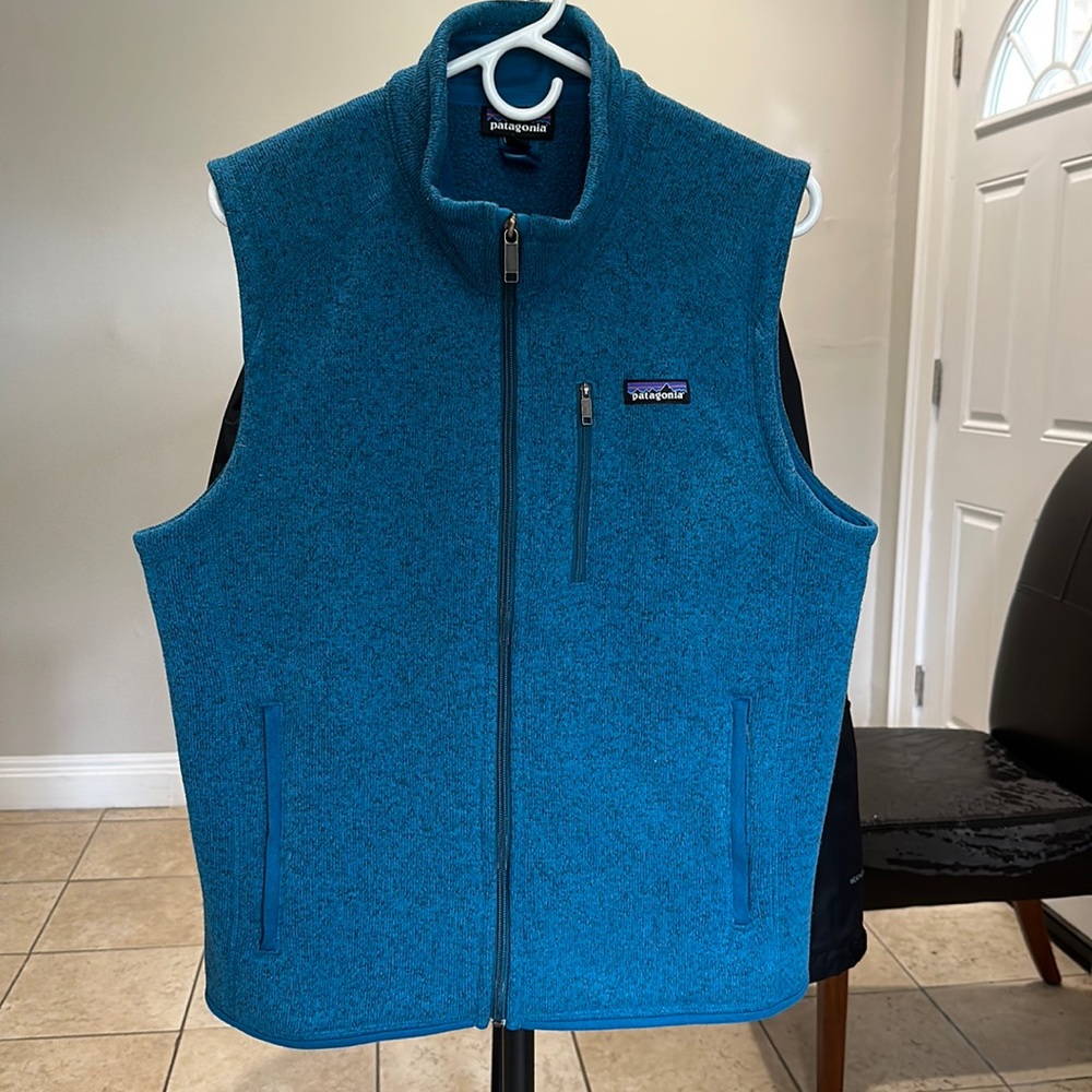 EUC Patagonia Better Sweater vest, teal, men's Medium